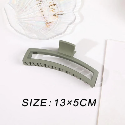 Ingyenes kiszállítás Nagyméretű rák hajcsatok női cápa kapcsok matt téglalap alakú geometrikus hajkapcsok 13 cm nagy barrettes fejfedők