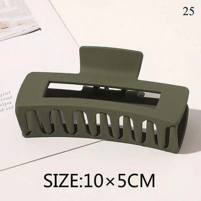 Ingyenes kiszállítás Nagyméretű rák hajcsatok női cápa kapcsok matt téglalap alakú geometrikus hajkapcsok 13 cm nagy barrettes fejfedők
