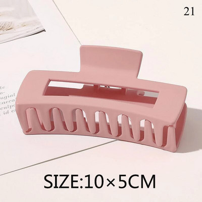 Ingyenes kiszállítás Nagyméretű rák hajcsatok női cápa kapcsok matt téglalap alakú geometrikus hajkapcsok 13 cm nagy barrettes fejfedők