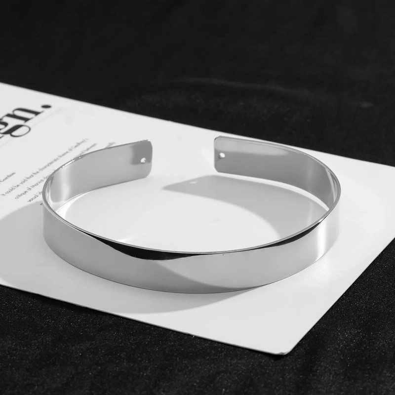 Salircon divatos minimalista felkar karkötő férfiaknak alkalmi fém keskeny sima, állítható kar mandzsetta karkötő test ékszerek