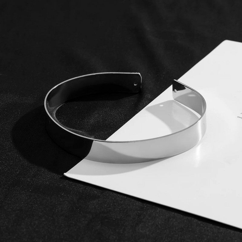 Salircon divatos minimalista felkar karkötő férfiaknak alkalmi fém keskeny sima, állítható kar mandzsetta karkötő test ékszerek