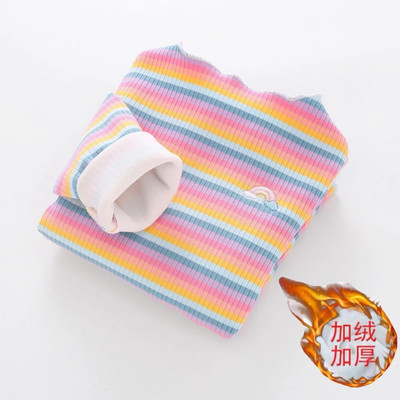 Tricouri pentru copii, dungi colorate, imprimeu flori, haine pentru copii de la 2 până la 6 ani, tricouri pentru fete, ținute de tip boutique pentru fete