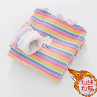 Tricouri pentru copii, dungi colorate, imprimeu flori, haine pentru copii de la 2 până la 6 ani, tricouri pentru fete, ținute de tip boutique pentru fete