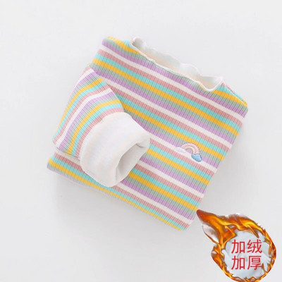 Tricouri pentru copii, dungi colorate, imprimeu flori, haine pentru copii de la 2 până la 6 ani, tricouri pentru fete, ținute de tip boutique pentru fete