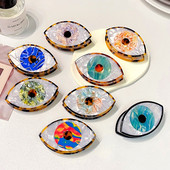 Színes acetát ördögszem geometrikus rákszőr-karmos kapcsos női fejdísz Evil Eye Hajtű Barrettes Hajkiegészítők 2023