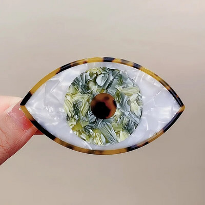 Színes acetát ördögszem geometrikus rákszőr-karmos kapcsos női fejdísz Evil Eye Hajtű Barrettes Hajkiegészítők 2023