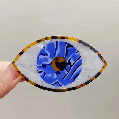 Színes acetát ördögszem geometrikus rákszőr-karmos kapcsos női fejdísz Evil Eye Hajtű Barrettes Hajkiegészítők 2023