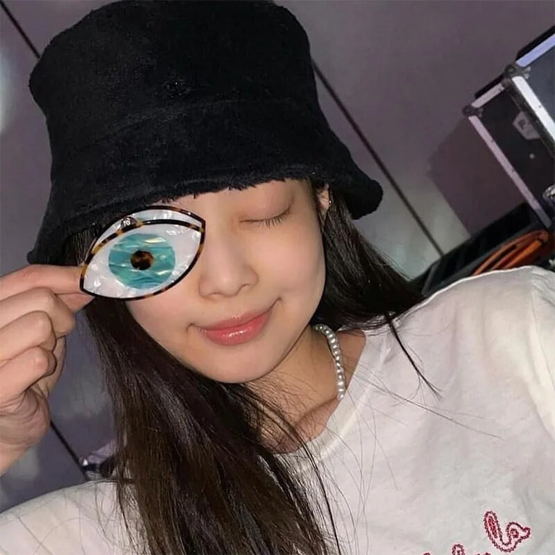 Színes acetát ördögszem geometrikus rákszőr-karmos kapcsos női fejdísz Evil Eye Hajtű Barrettes Hajkiegészítők 2023