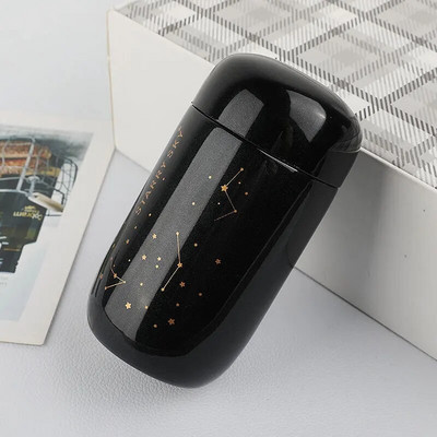 Mini cană termoizolată Sticlă de apă sport Cer înstelat Mini capacitate băutură etanșă Cana de cafea Balon de vid din oțel inoxidabil