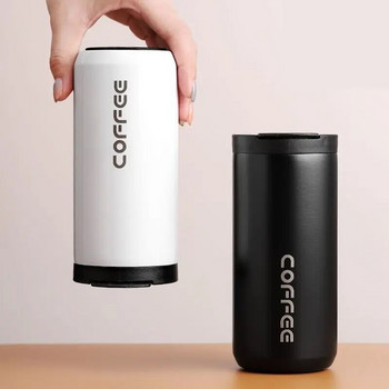 400ml 550ml Κούπα καφέ από ανοξείδωτο ατσάλι με καπάκι Θερμικό κύπελλο για νερό Cafe Travel Drinkware Μονωμένο μπουκάλι νερού