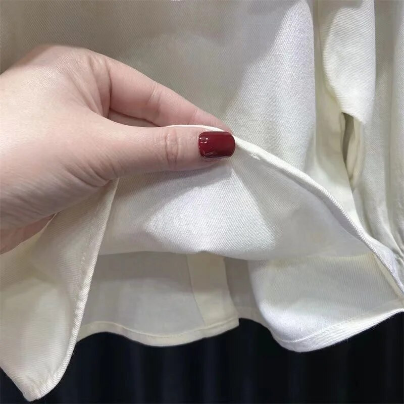 Laste tüdrukute särk Kevad- ja sügisstiilis laste 2024. aasta uus Korea moe suur polokrae, pikkade varrukatega aluskate, tüdrukute topp