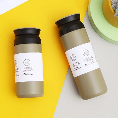 480 ml nerūdijančio plieno termosas butelis terminis puodelis, nepralaidus automobilinis vakuuminis kolbas Kavos puodelis kelioniniai izoliuoti buteliai Garrafa Termica