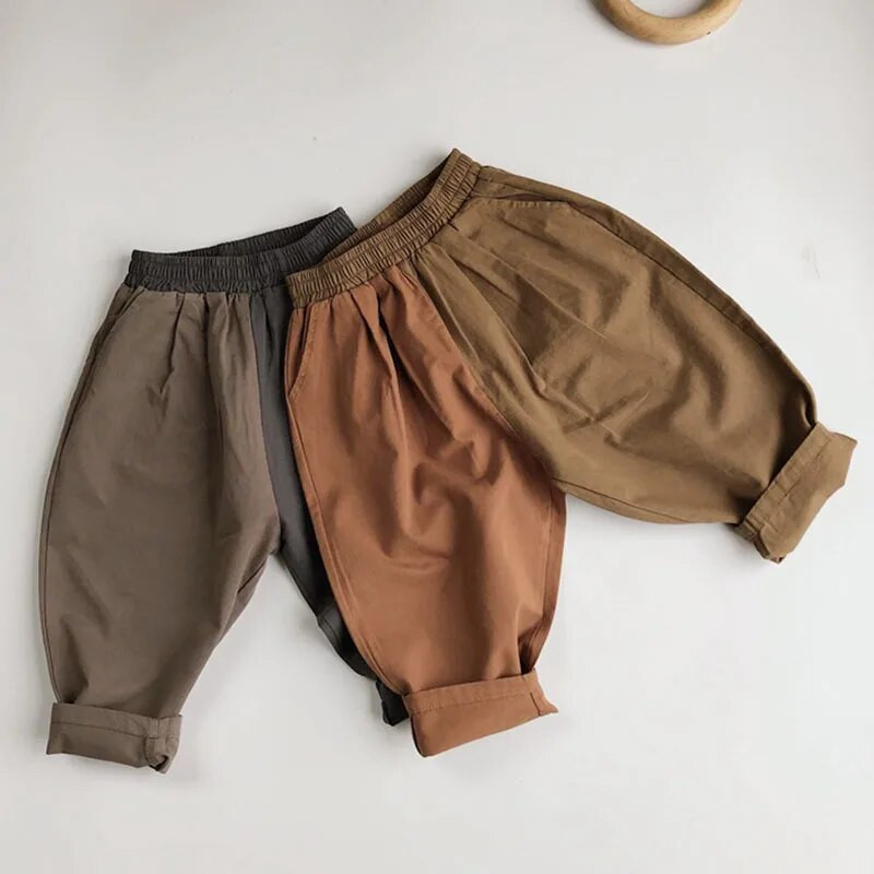 Пролет Есен Деца Бебешки Момчета Момичета Свободни панталони Детски дрехи Joint Turnip Pants Ежедневни панталони Бебешки момчета Момичета Детски панталони