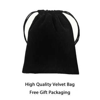 XQNI Популярен модел от неръждаема стомана Черна кафява кожена гривна Мъжка гривна Направи си сам размер Свети Валентин Красив подарък Кадифена чанта