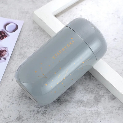 Sticle termoizolante de 200 ml, mini cană de cafea rezistentă la scurgeri, din oțel inoxidabil 304, drăguț cu două straturi, ceașcă cu apă