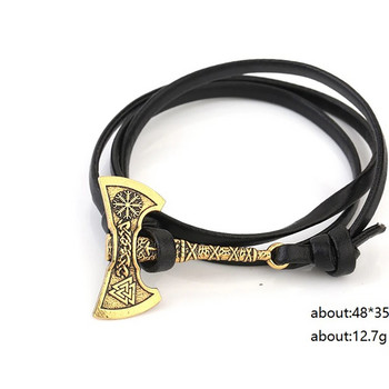 Teamer Viking Axe Wrap Anchor Bracelet Ανδρικά δερμάτινα βραχιόλια με σχοινί Δερμάτινα αξεσουάρ Slavic Perun Ανδρικά κοσμήματα Καλύτερα δώρα