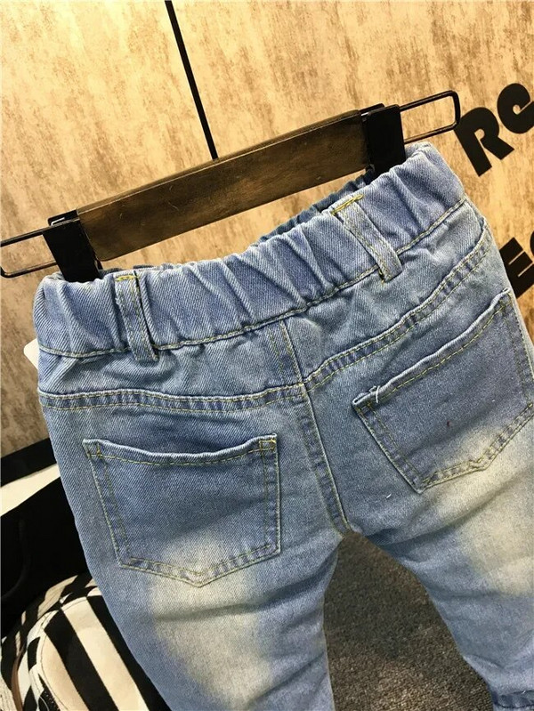 Μωρό αγόρι Loose Jeans Νέα μόδα Κορεάτικο στυλ Casual Holes Sto Jeans Άνοιξη Καλοκαίρι παιδικό τζιν παντελόνι για 2-6 χρόνια