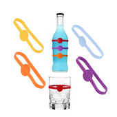 Maisto klasės silikoninė taurė vyno gėrimo puodelis ilgos juostelės žymėjimas vyno puodelis stiklo žymekliai Namų baras Virtuvės įrankių priedai