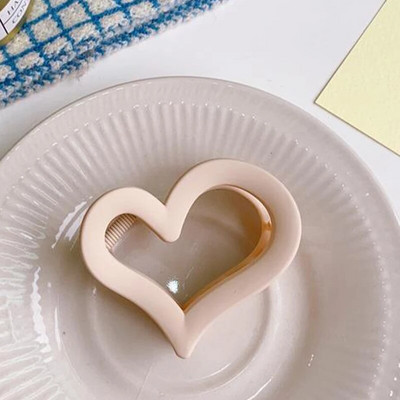 Nauja Love Heart nugaros galvos plaukų segtukas korėjiečių elegantiško temperamento ryklio plaukų žnyplės plaukų segtukas galvos apdangalas moteriškų plaukų aksesuarai