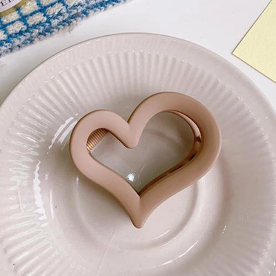 Nauja Love Heart nugaros galvos plaukų segtukas korėjiečių elegantiško temperamento ryklio plaukų žnyplės plaukų segtukas galvos apdangalas moteriškų plaukų aksesuarai