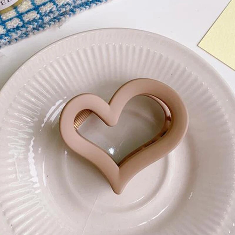 Nauja Love Heart nugaros galvos plaukų segtukas korėjiečių elegantiško temperamento ryklio plaukų žnyplės plaukų segtukas galvos apdangalas moteriškų plaukų aksesuarai