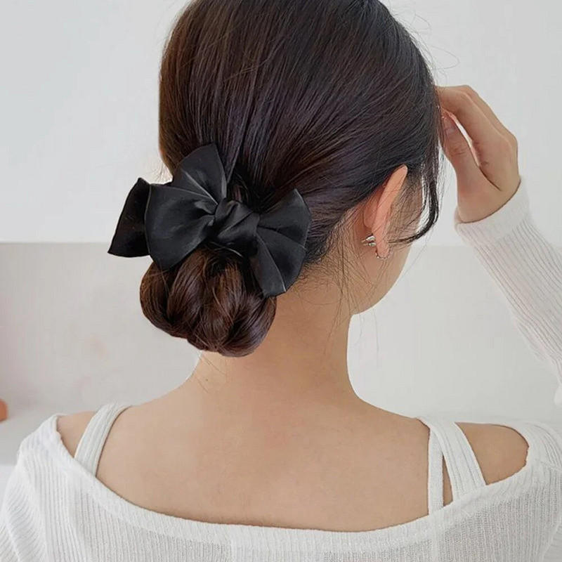 Fashion Bowknot Hair Claw lány hercegnőhöz Elegáns francia masnis fejdísz Kapcsolós vissza Updo Hair Shark Clip Crab Stick fejfedő