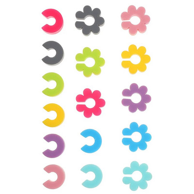 Bor szilikon bűbáj jelzők Italjelölő koktélpohár azonosító címkék Pezsgő ivás szár nélküli tábla címke Hordozható