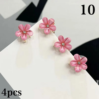 Mieli krištolo gėlės plaukų segtukai korėjietiški papuošalai plaukų aksesuarai moterims mergaitėms mini plaukų letena заколка для волос крабик для волос