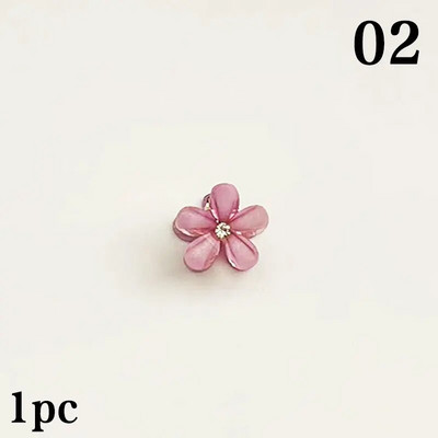 Mieli krištolo gėlės plaukų segtukai korėjietiški papuošalai plaukų aksesuarai moterims mergaitėms mini plaukų letena заколка для волос крабик для волос