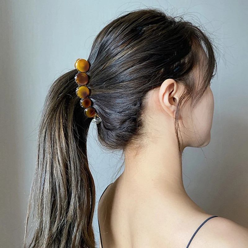 Marmoriteralised juukseküünisklambrid Banaaniklambrid kõrge hobusesabahoidja Libisemiskindlad juuksenõelaga juuksetarvikud naistele