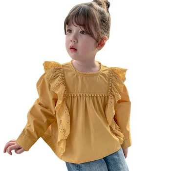Κοριτσίστικα Πουκάμισα για Παιδιά Ανοιξιάτικη Φθινοπωρινή μακρυμάνικη μπλούζα μόδας Κορεάτικα ρούχα για νήπια για κορίτσια Φθινοπωρινά Νέα Παιδική Στολή 2-7 ετών