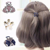 Clip pentru gheare de păr mic de lux cu strasuri, lebădă creativă, fluture, rechin, ace de păr pentru animale, femei, fete, machiaj, spălat, breton.