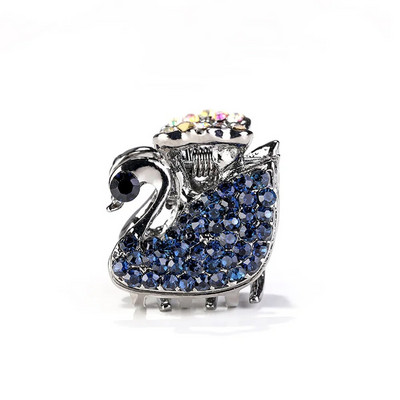 Clip pentru gheare de păr mic de lux cu strasuri, lebădă creativă, fluture, rechin, ace de păr pentru animale, femei, fete, machiaj, spălat, breton.