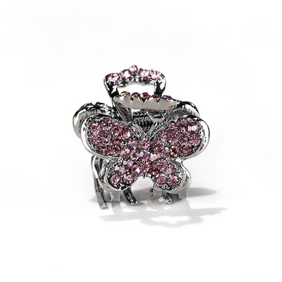 Clip pentru gheare de păr mic de lux cu strasuri, lebădă creativă, fluture, rechin, ace de păr pentru animale, femei, fete, machiaj, spălat, breton.