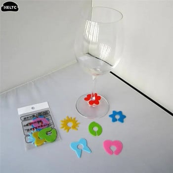 1/6/8/12 τεμ. Mini Circle Wine Glass Marker Recognizer Recognizer Label Marker Party Accessories Mark Party Supplies