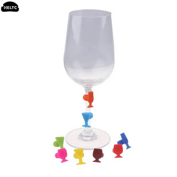 1/6/8/12 τεμ. Mini Circle Wine Glass Marker Recognizer Recognizer Label Marker Party Accessories Mark Party Supplies
