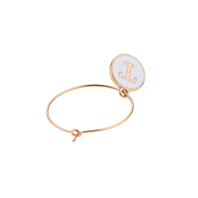 26 vnt vyno stiklo pakabukas, žymintis KC aukso lydinio raidžių pakabukas su geležiniu žiedu 25 mm vyno stiklo žiedas gimtadienio vakarėlio baro puošmena