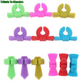 Silikoninis vyno stiklo žymeklis Kūrybinio Bowknot dizaino gėrimų pakabukai Etiketės ženklo stiklo identifikavimas, puikiai tinka vakarėliams 6 vnt.