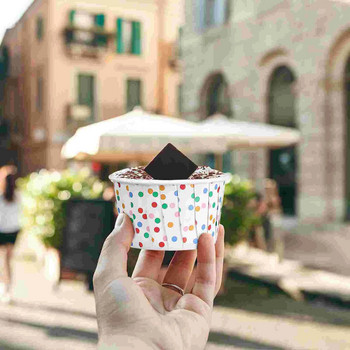 Хартиени чаши за лакомства на точки Еднократни десертни купи Десертни чаши за мелба Торта Сладолед Празнични партита