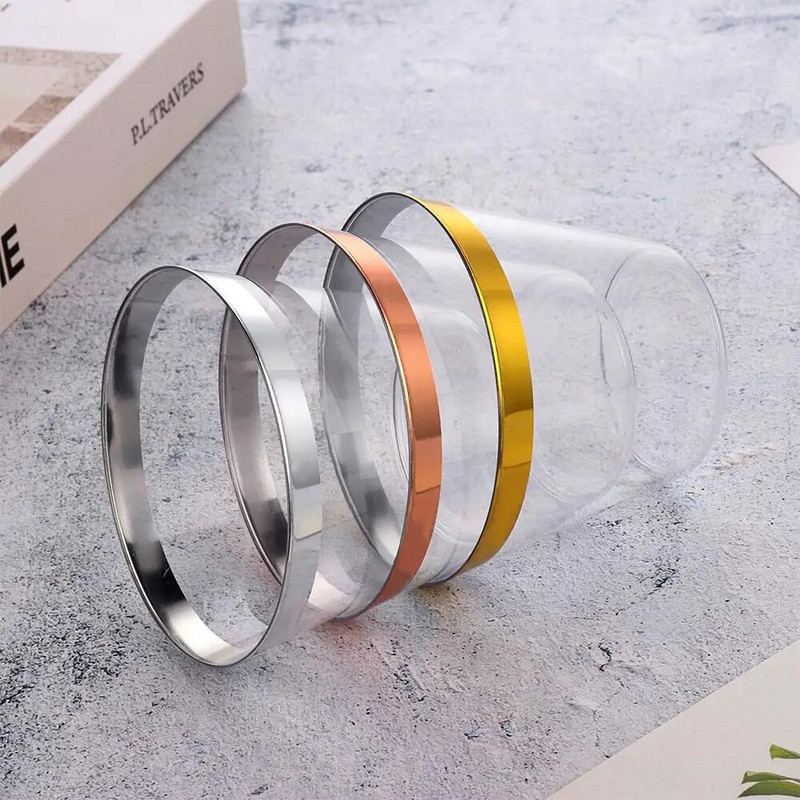Eldobható műanyag poharak Rose Gold keretes átlátszó poharak étkészlet esküvői születésnapi csészékhez