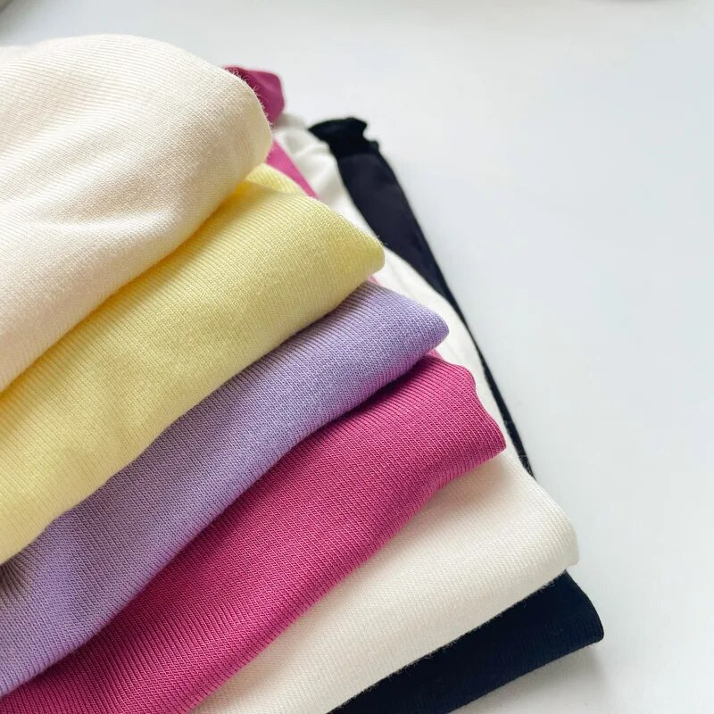 Tricouri pentru fete cu guler roșu Primăvara Toamnă Bebeluși Cămăși pentru copii Topuri moi cu mâneci lungi 2-10 ani Copii Haine pentru copii