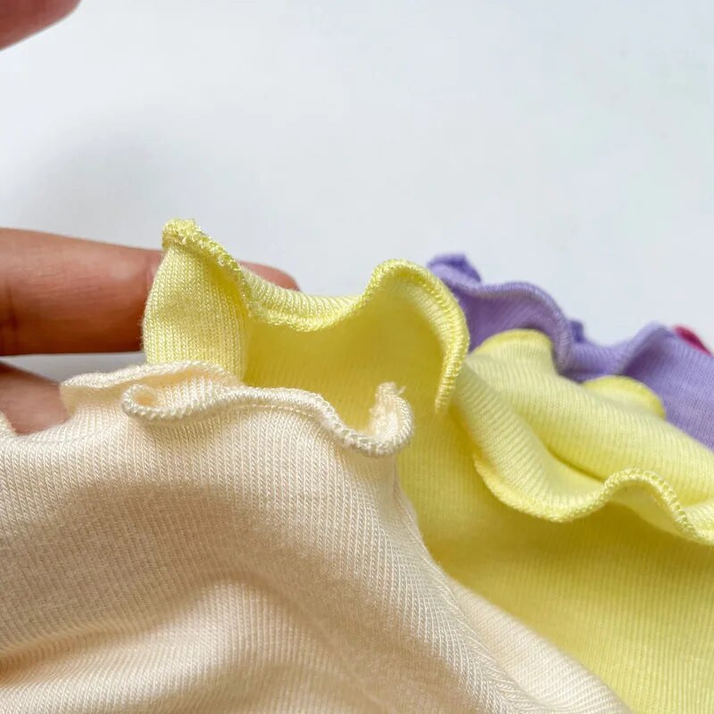 Tricouri pentru fete cu guler roșu Primăvara Toamnă Bebeluși Cămăși pentru copii Topuri moi cu mâneci lungi 2-10 ani Copii Haine pentru copii