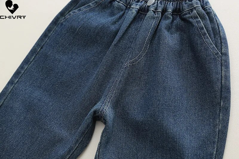 Nou 2024, blugi vintage, uni, largi, pentru băieți, clasici, denim, pantaloni lungi, pantaloni pentru copii, blugi casual, îmbrăcăminte de primăvară toamnă