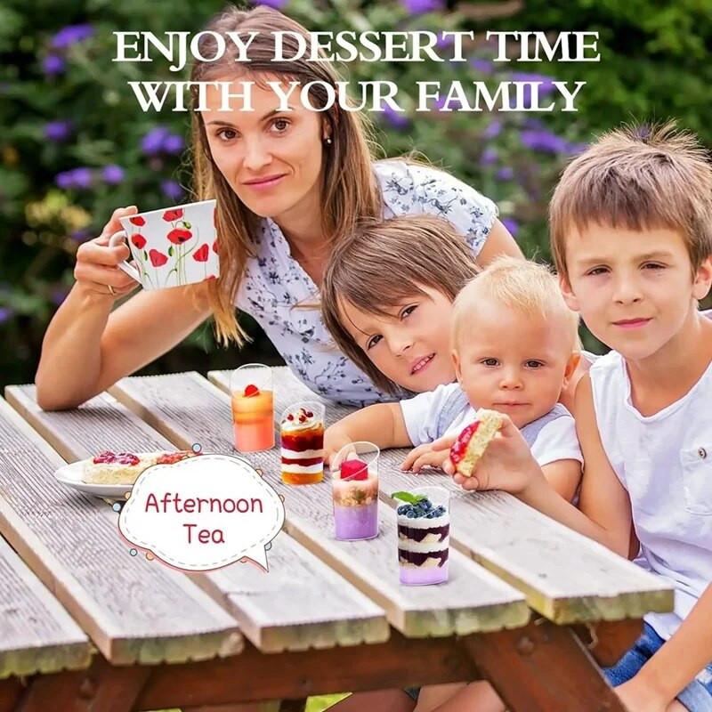 24 ΤΕΜ. Μους παγωτού Επιδόρπιο για πικ-νικ Συσκευασία Φλιτζάνια για επιδόρπιο Φλιτζάνια πουτίγκα Πλαστικά Χριστουγεννιάτικα Προμήθειες