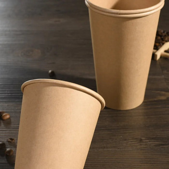 2 τεμάχια πρωτότυπο χρώμα 500ml 16oz DIY κενό απλό χάρτινο φλιτζάνι μιας χρήσης φλιτζάνι καφέ φλιτζάνι νερό με πλαστικό καπάκι