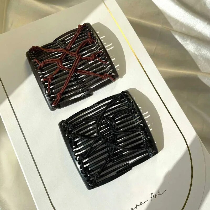 Vintage Creative Magic juuksekamm Elastne köiskettaga juukseklamber naistele Peakatted juuksekamm juukseklamber Moodsad juukseaksessuaarid