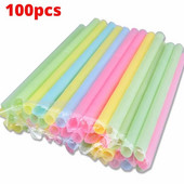 Pai mari din plastic colorate de 10 mm, ecologice, reutilizabile, Smoothie cu bule de petrecere, Accesorii pentru smoothie, bataturi de lapte, Bar Boba Paie