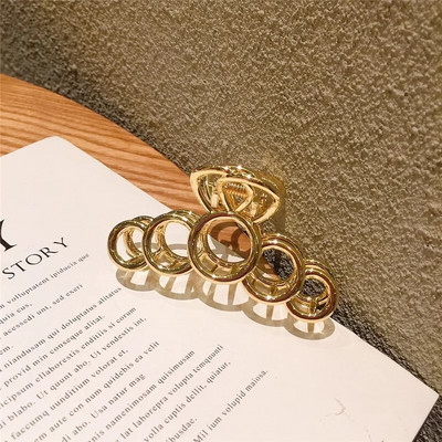 2022, noi femei, elegante, auriu, geometric, gheare de păr din metal, agrafe de păr de crab, bentiță, accesorii de păr la modă