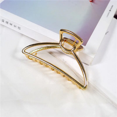 2022, noi femei, elegante, auriu, geometric, gheare de păr din metal, agrafe de păr de crab, bentiță, accesorii de păr la modă