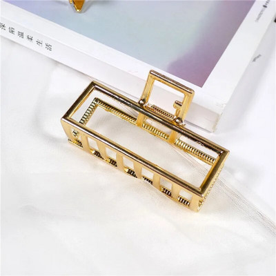 2022, noi femei, elegante, auriu, geometric, gheare de păr din metal, agrafe de păr de crab, bentiță, accesorii de păr la modă